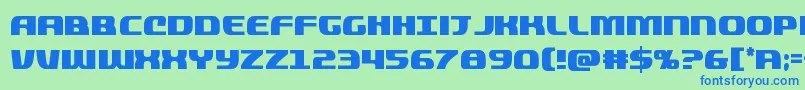 Quickeningcond Font – Blue Fonts on Green Background