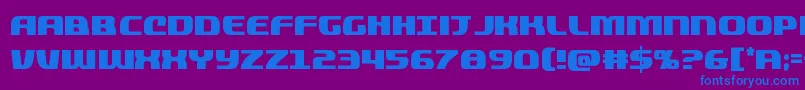 Quickeningcond Font – Blue Fonts on Purple Background