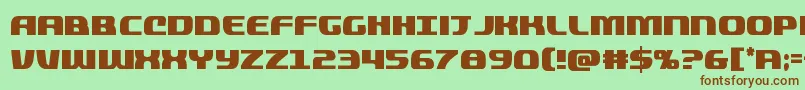 Quickeningcond Font – Brown Fonts on Green Background