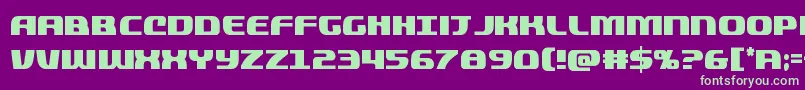 Quickeningcond Font – Green Fonts on Purple Background