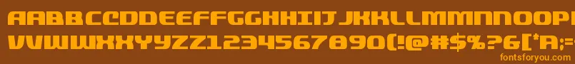 Quickeningcond Font – Orange Fonts on Brown Background