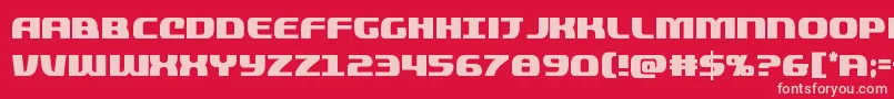 Quickeningcond Font – Pink Fonts on Red Background