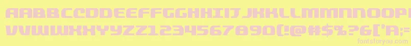 Quickeningcond Font – Pink Fonts on Yellow Background