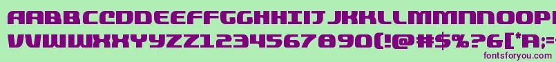 Quickeningcond Font – Purple Fonts on Green Background