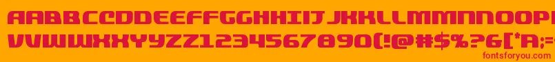 Quickeningcond Font – Red Fonts on Orange Background