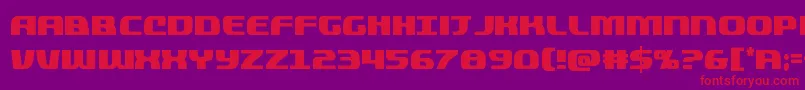 Quickeningcond Font – Red Fonts on Purple Background