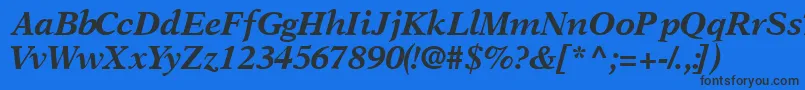 OrchidblacksskItalic Font – Black Fonts on Blue Background