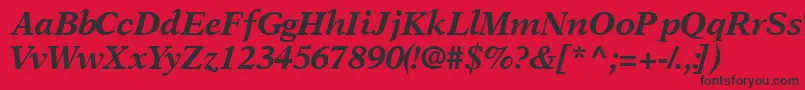 OrchidblacksskItalic Font – Black Fonts on Red Background