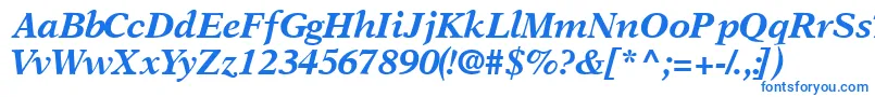 OrchidblacksskItalic Font – Blue Fonts on White Background