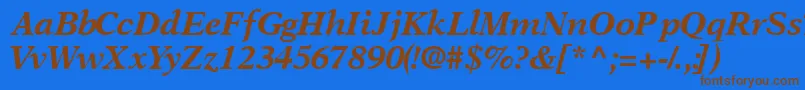 OrchidblacksskItalic Font – Brown Fonts on Blue Background