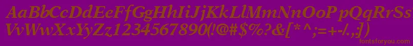 OrchidblacksskItalic Font – Brown Fonts on Purple Background