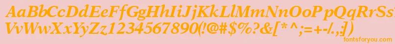 OrchidblacksskItalic Font – Orange Fonts on Pink Background