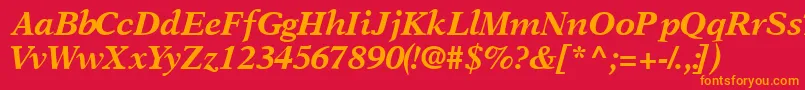 OrchidblacksskItalic Font – Orange Fonts on Red Background
