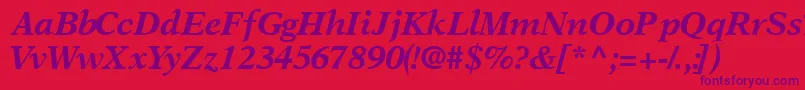 OrchidblacksskItalic Font – Purple Fonts on Red Background
