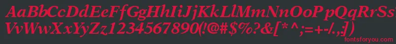 OrchidblacksskItalic Font – Red Fonts on Black Background