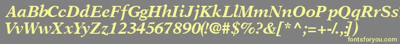 OrchidblacksskItalic Font – Yellow Fonts on Gray Background