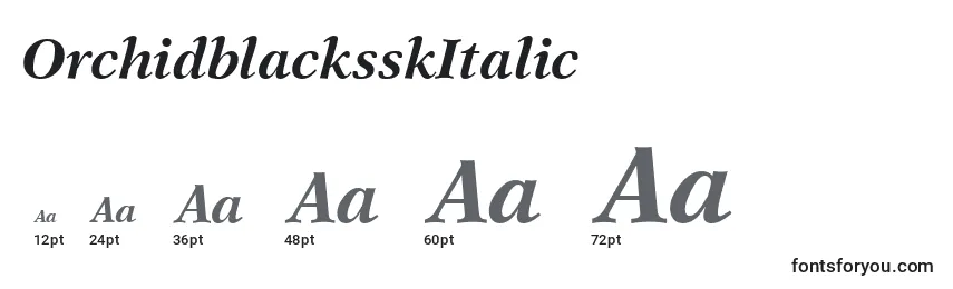 OrchidblacksskItalic Font Sizes