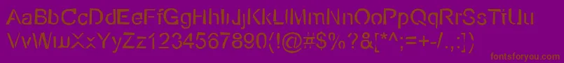 Ecov2r Font – Brown Fonts on Purple Background