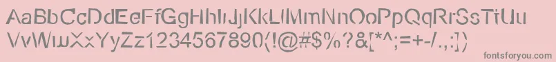 フォントEcov2r – ピンクの背景に灰色の文字