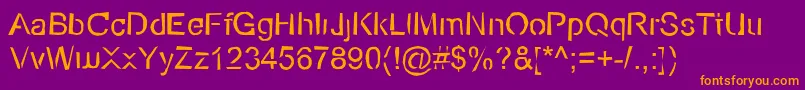 Ecov2r Font – Orange Fonts on Purple Background