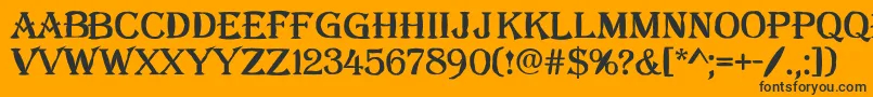 AlgBl Font – Black Fonts on Orange Background