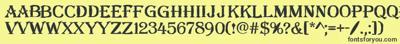 AlgBl Font – Black Fonts on Yellow Background