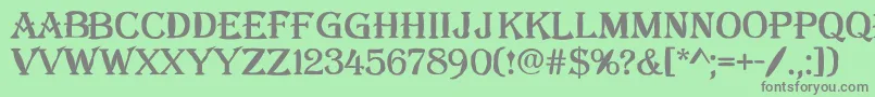 フォントAlgBl – 緑の背景に灰色の文字