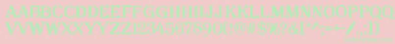 AlgBl-Schriftart – Grüne Schriften auf rosa Hintergrund