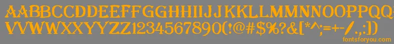 AlgBl Font – Orange Fonts on Gray Background