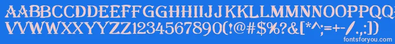 Шрифт AlgBl – розовые шрифты на синем фоне