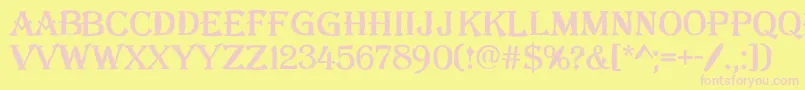 Шрифт AlgBl – розовые шрифты на жёлтом фоне