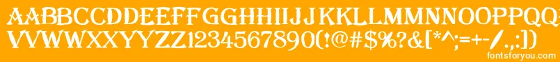 AlgBl Font – White Fonts on Orange Background