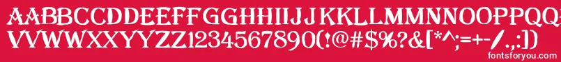 AlgBl Font – White Fonts on Red Background