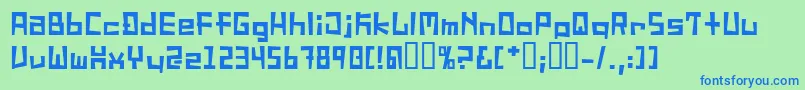 SucideNote Font – Blue Fonts on Green Background