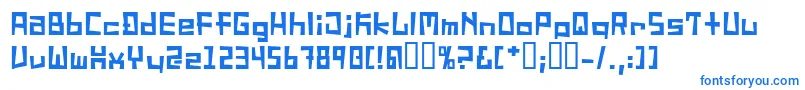 フォントSucideNote – 白い背景に青い文字