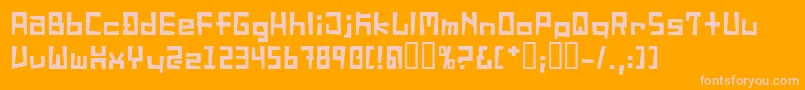 SucideNote Font – Pink Fonts on Orange Background
