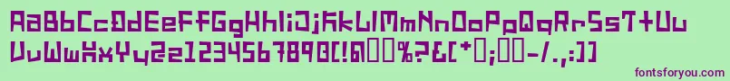 SucideNote Font – Purple Fonts on Green Background