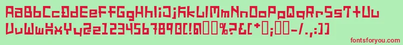 SucideNote Font – Red Fonts on Green Background