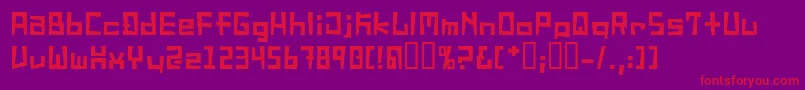 SucideNote Font – Red Fonts on Purple Background