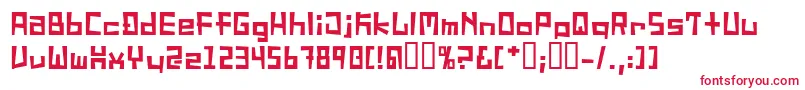 フォントSucideNote – 白い背景に赤い文字