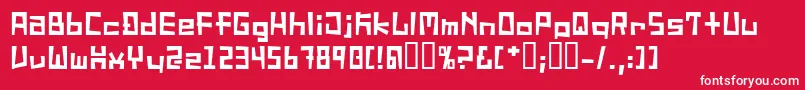 Шрифт SucideNote – белые шрифты на красном фоне