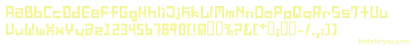 SucideNote Font – Yellow Fonts on White Background