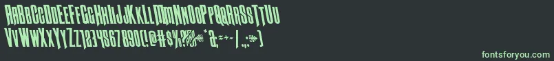 Butchsundanceleft Font – Green Fonts on Black Background