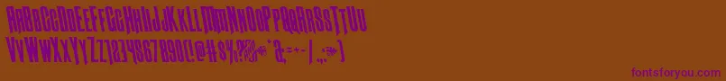 Więcej informacji o czcionce Butchsundanceleft Czcionka Butchsundanceleft – fioletowe czcionki na brązowym tle