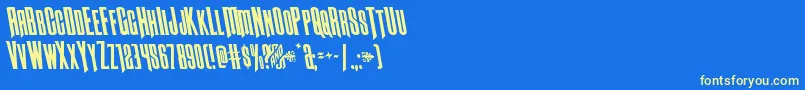 Butchsundanceleft Font – Yellow Fonts on Blue Background