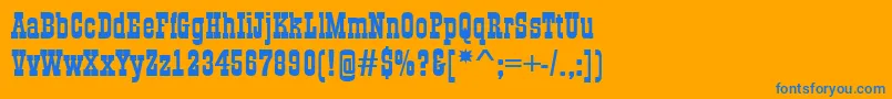 フォントAGildiaBold – オレンジの背景に青い文字