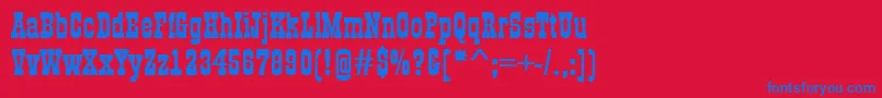 AGildiaBold Font – Blue Fonts on Red Background