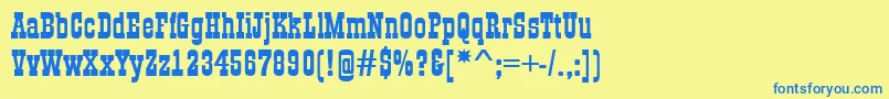 AGildiaBold Font – Blue Fonts on Yellow Background