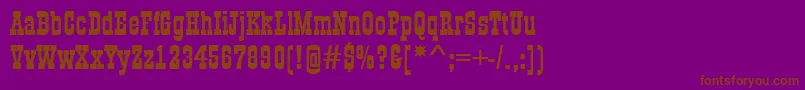 AGildiaBold Font – Brown Fonts on Purple Background