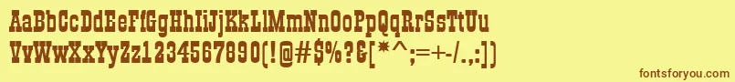 AGildiaBold Font – Brown Fonts on Yellow Background